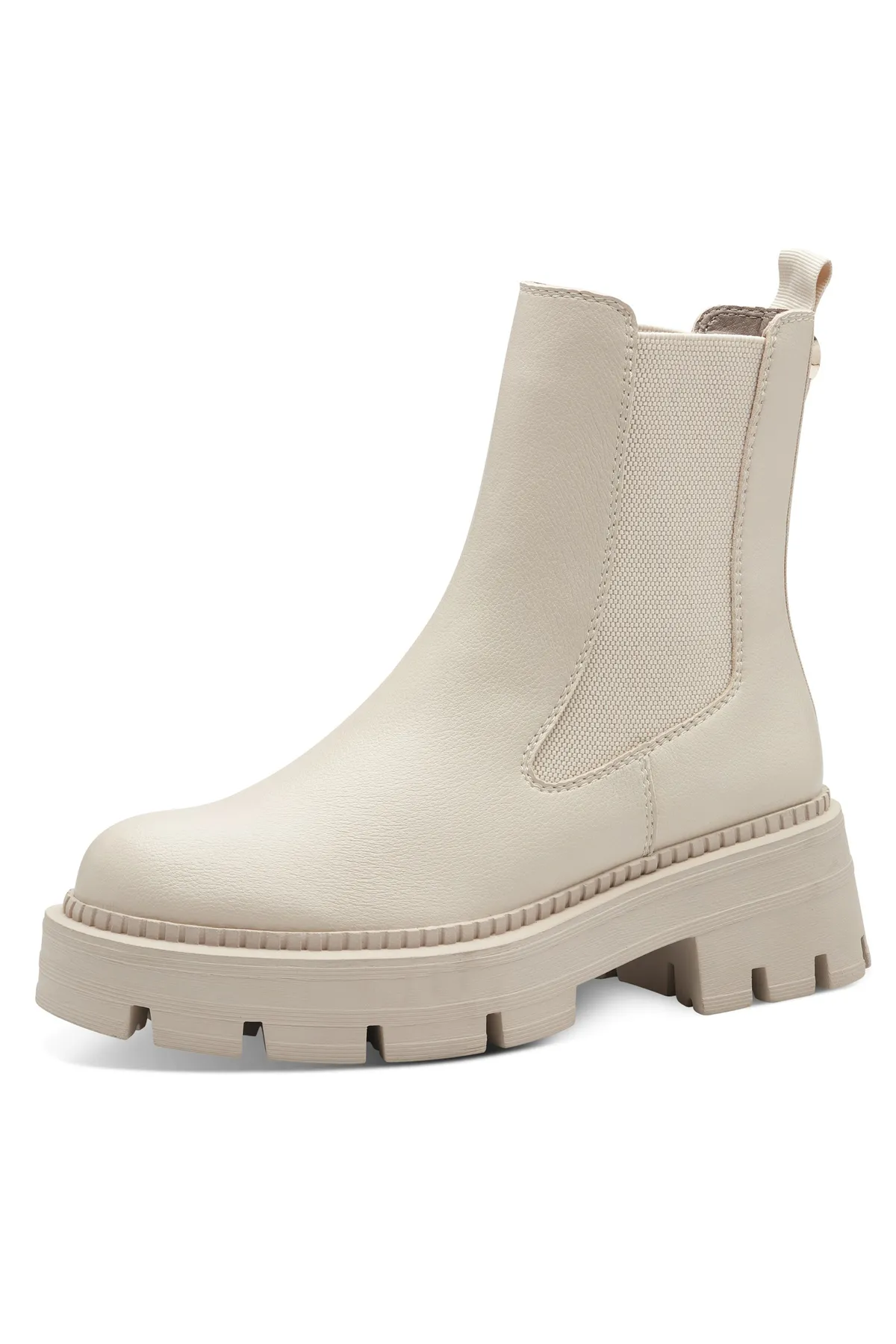 Tamaris  Stiefelette - Beige - Flacher Absatz