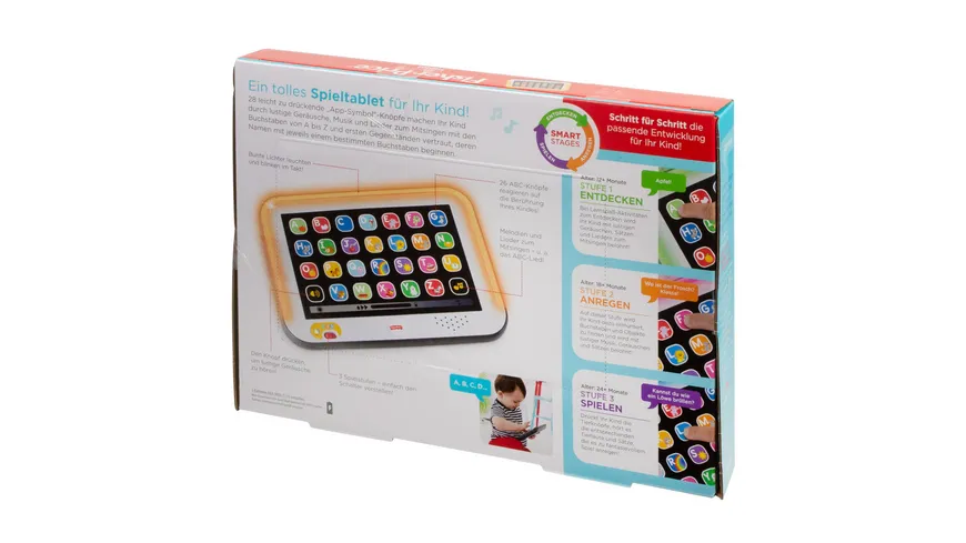 Fisher-Price Lernspaß Tablet, Baby-Spielzeug, Kindertablet, Lernspielzeug