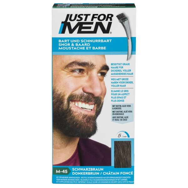 Farba na fúzy a bradu Just For Men M-45 tmavohnedá 35g