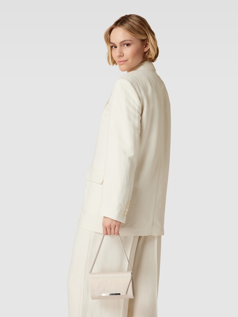 Handtasche mit Strukturmuster in metallic beige meliert