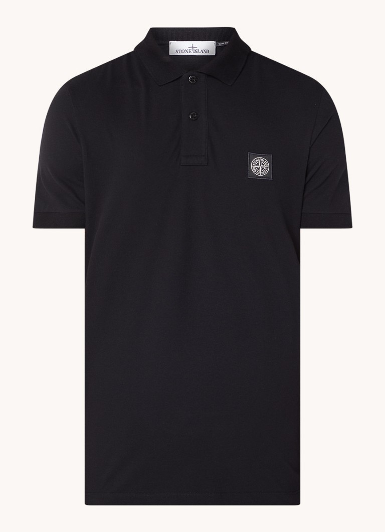 Πόλο μπλουζάκι Stone Island 2SC17 στενής εφαρμογής από βαμβακερό πικέ με λογότυπο