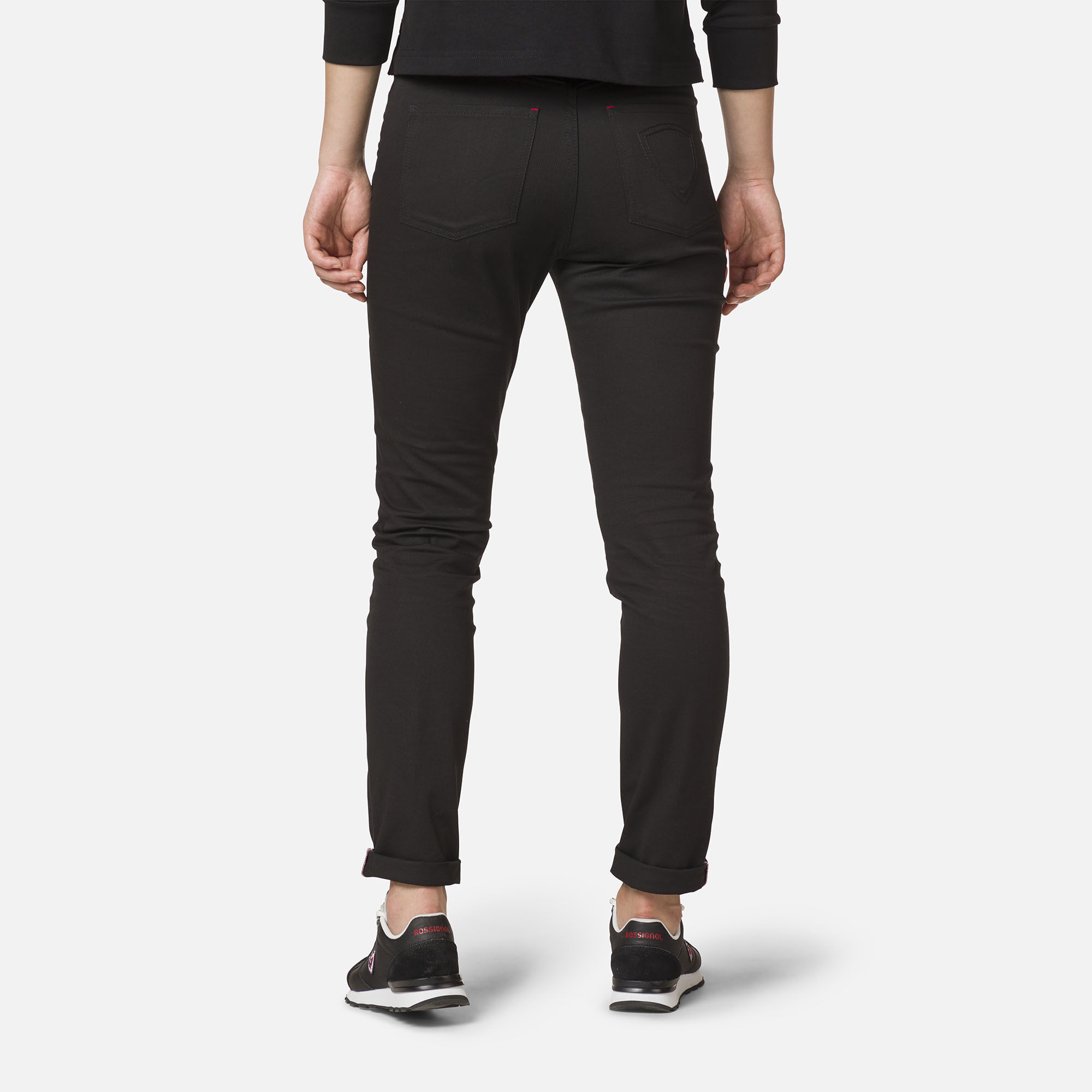 Pantalon slim en coton bio femme
