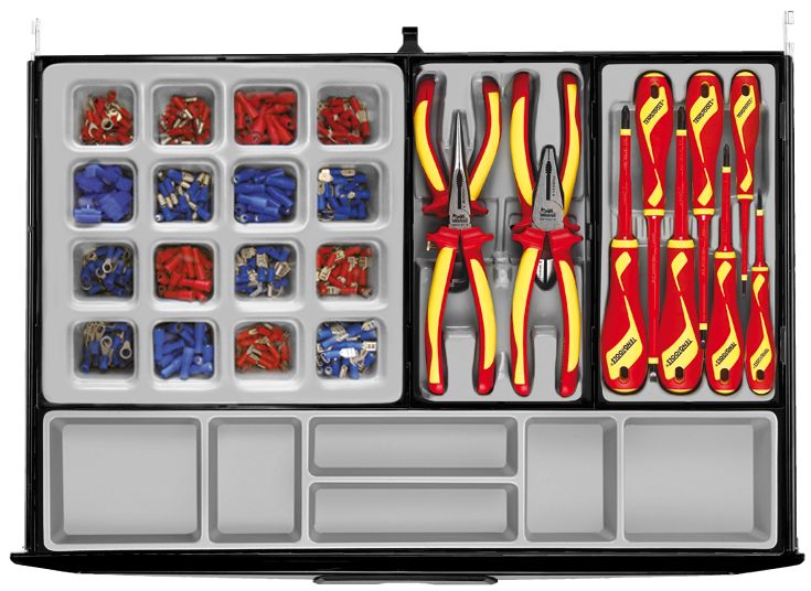 Teng Tools 122390125 MEGA MASTER set alata TCMM1011NBK kolica za alat 1226 dijelova 'Crno izdanje'