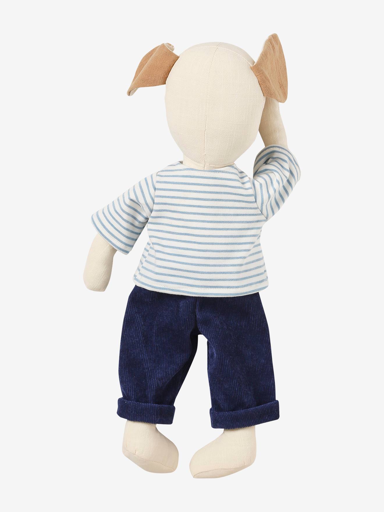 Vertbaudet Baby Stofftier Kleiner Hund - blau