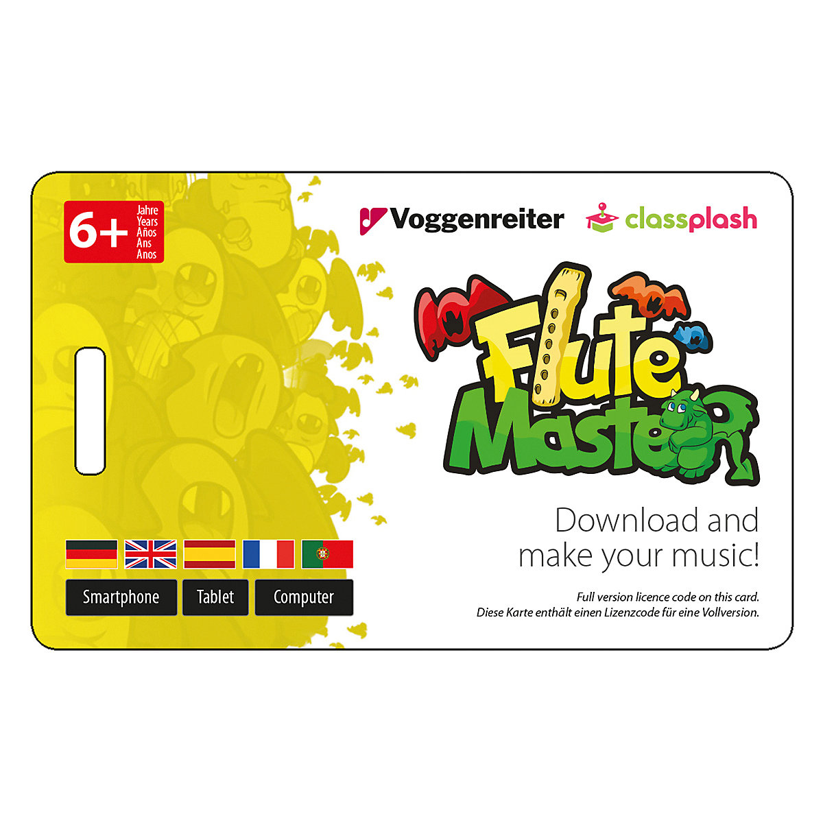 Flute Master (App) mit Blockflöte aus Kunststoff (deutsche Griffweise)