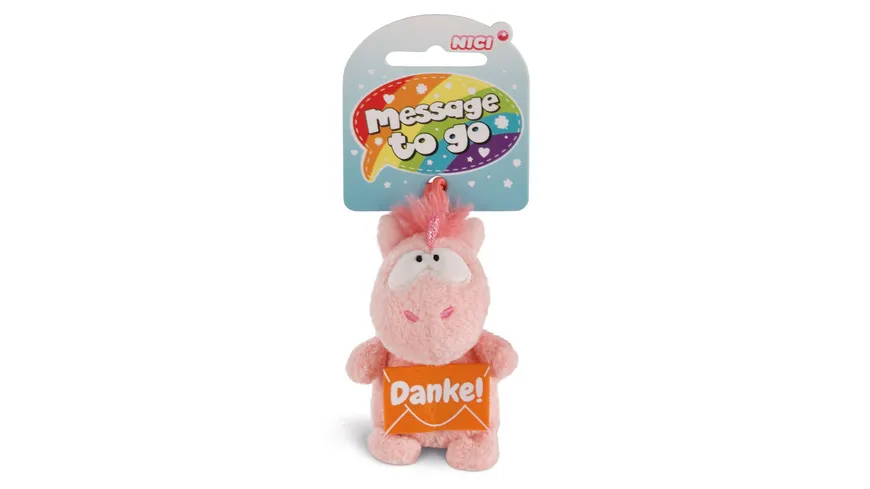 NICI Einhorn Merry Heart Danke 8cm mit Loop