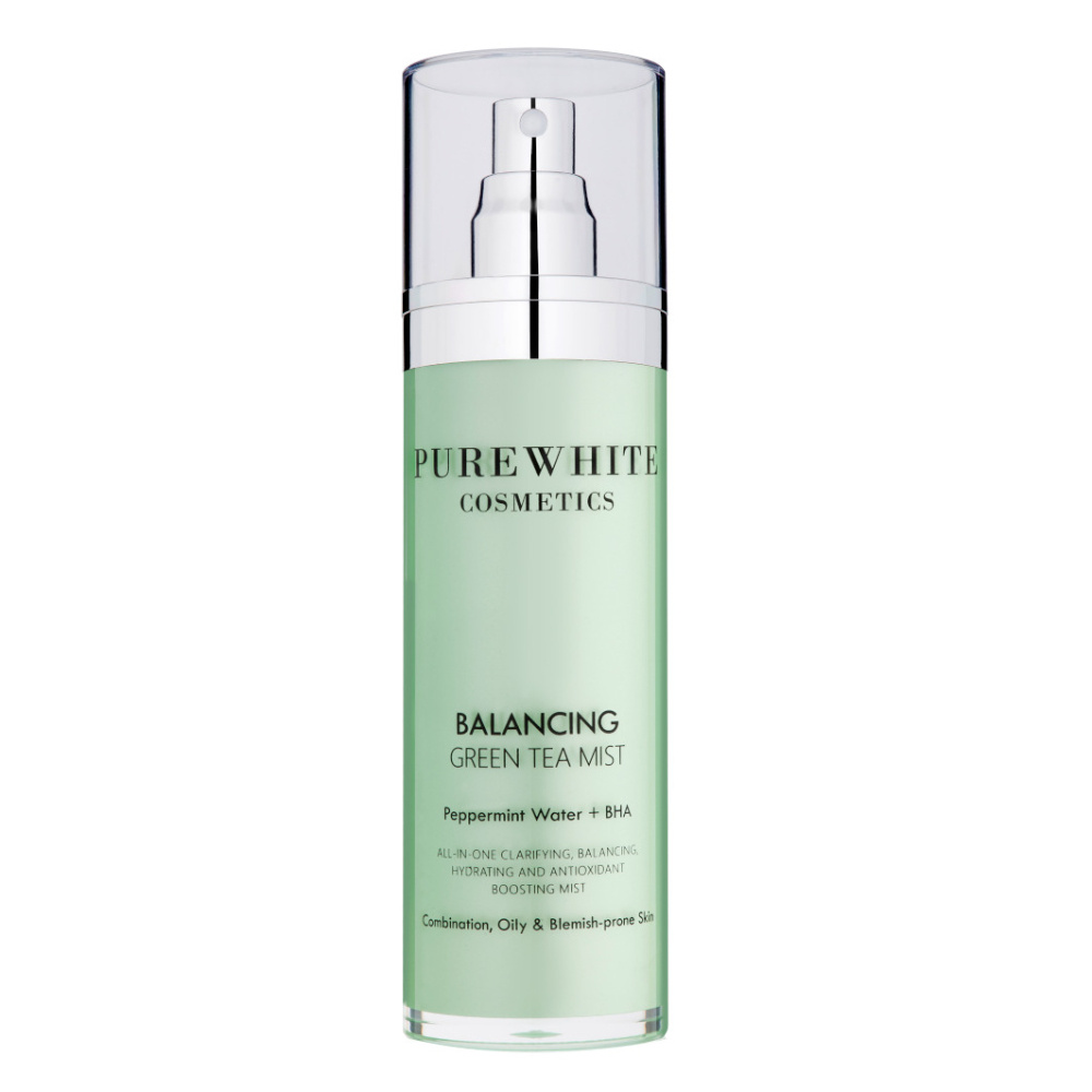 pure white cosmetics Équilibrer la brume de thé vert brume faciale