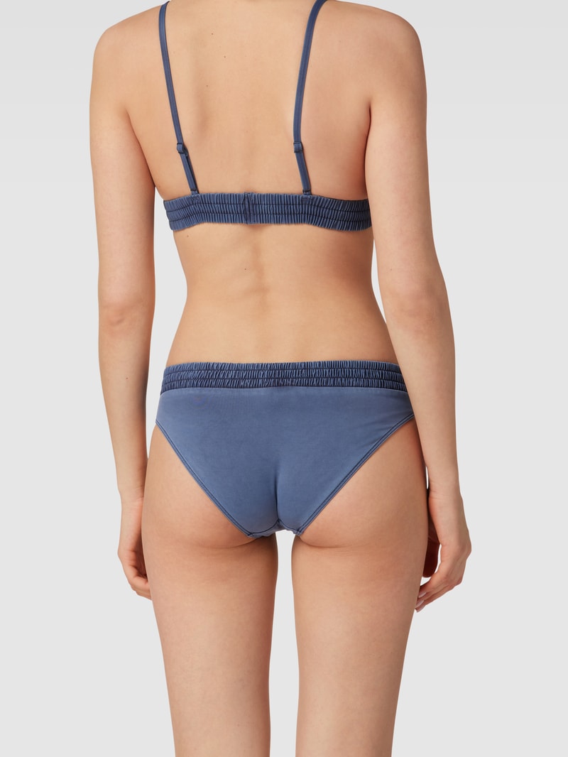 Bikini-Slip mit Label-Detail in hellblau