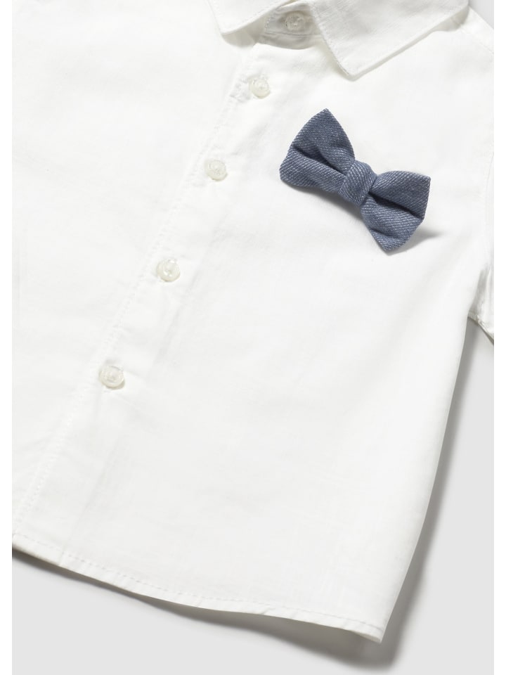 Mayoral Sommerset Hemd mit Fliege & Bermuda in blau günstig kaufen