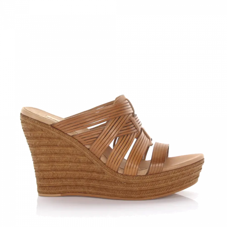 UGG - Keilsandalen MELINDA Plateau Leder beige - beige