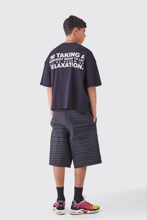 Gesteppte Nylon-Jorts mit elastischem Bund