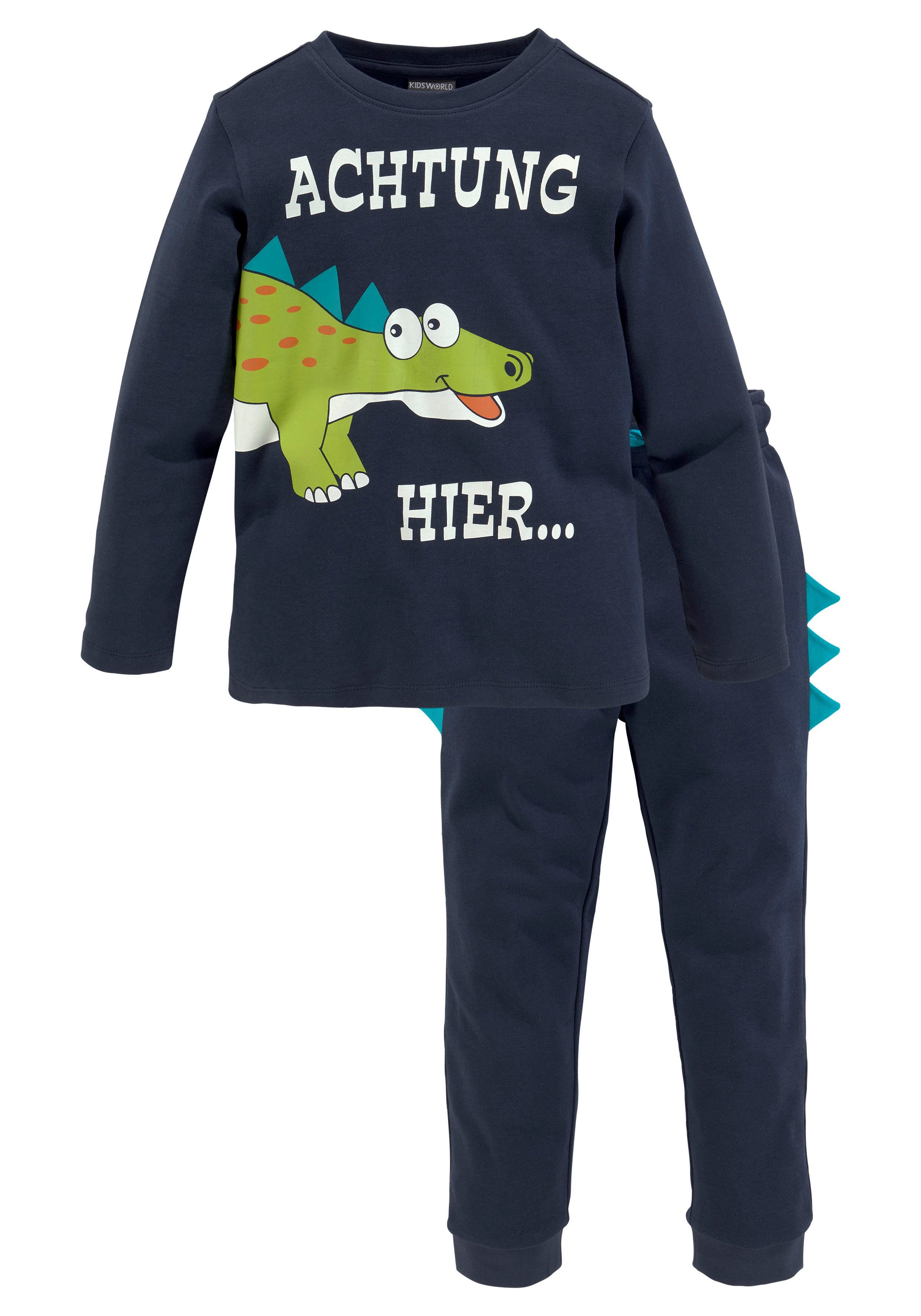 KIDSWORLD Shirt & Hose (Spar-Set, 2-tlg., Shirt+Jogginghose) mit großem Dinodruck