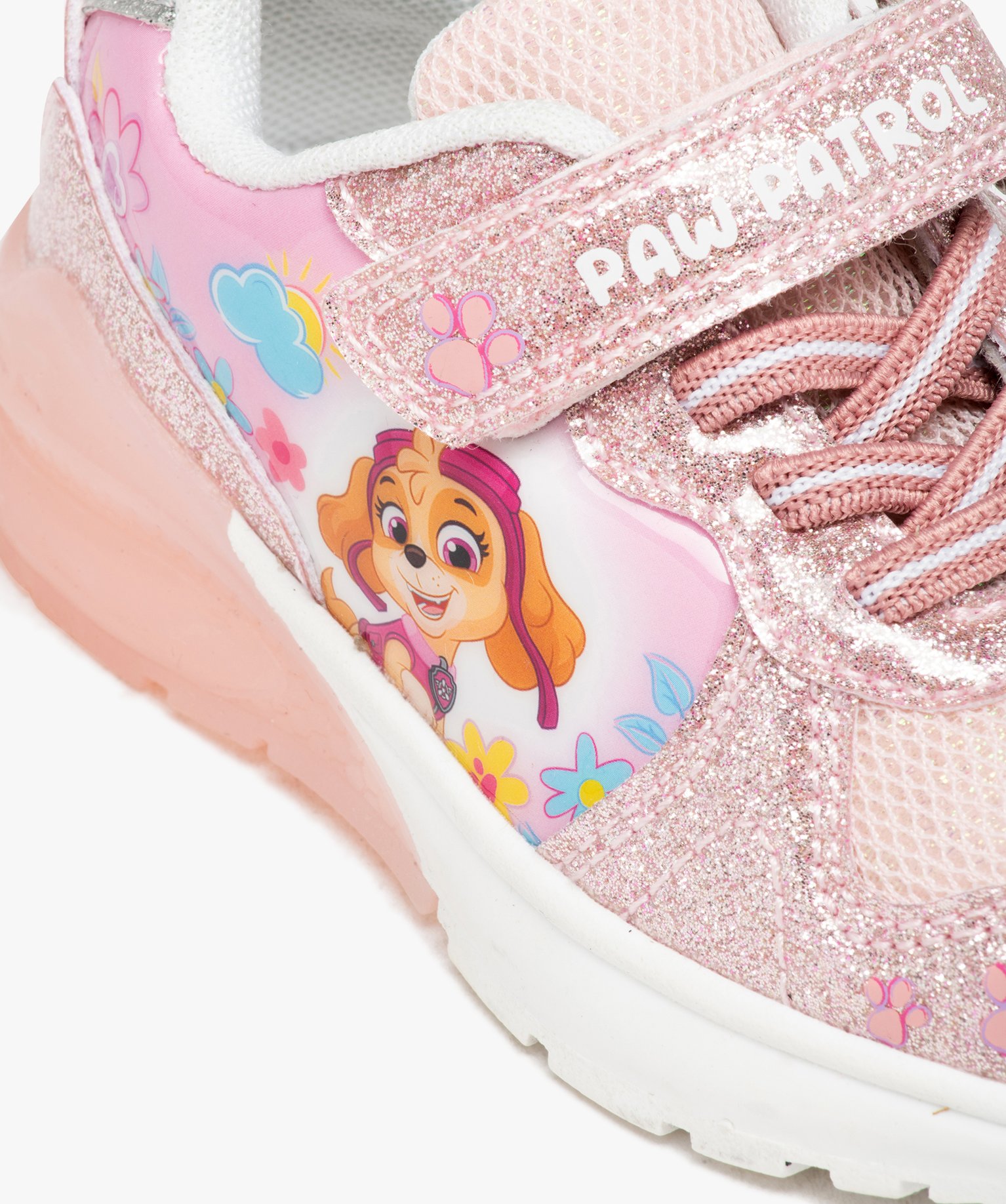 Baskets bébé fille à paillettes - Pat Patrouille rose | GEMO