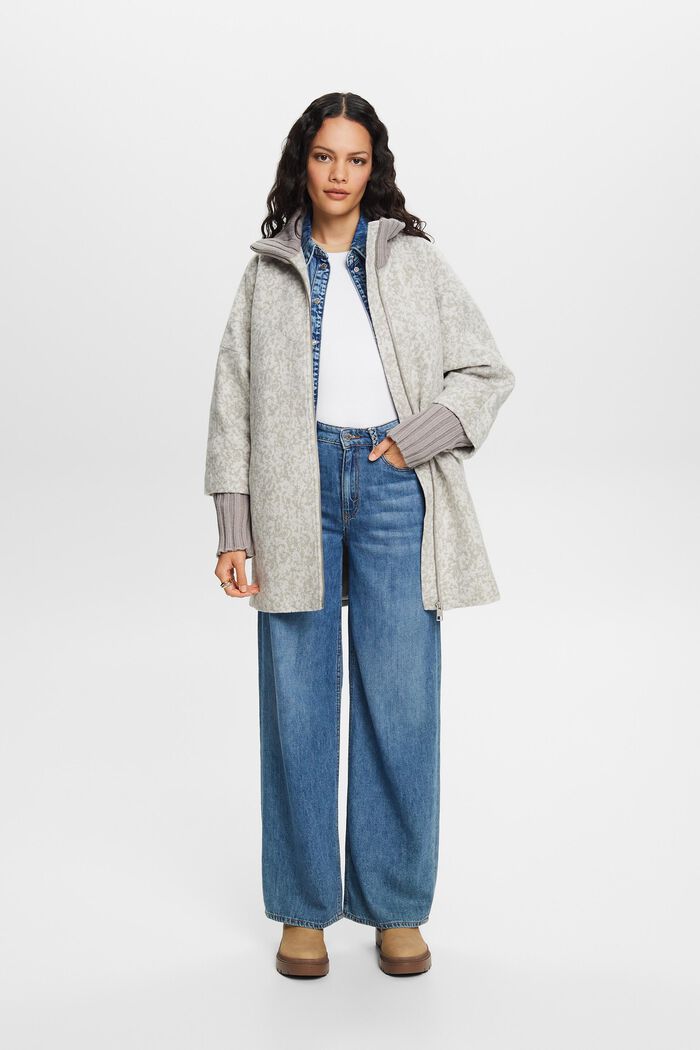 Recycelt: Lange strukturierte Jacke