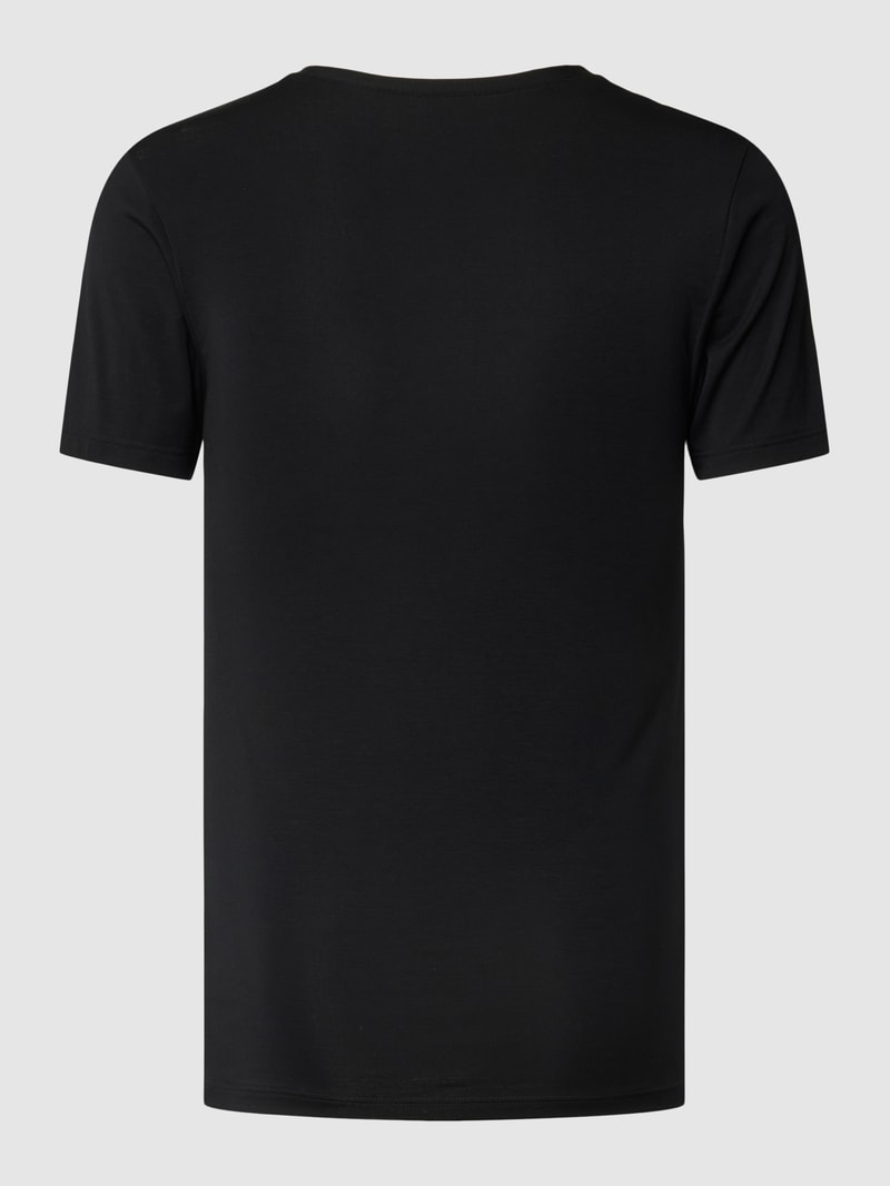 T-Shirt mit V-Ausschnitt in schwarz