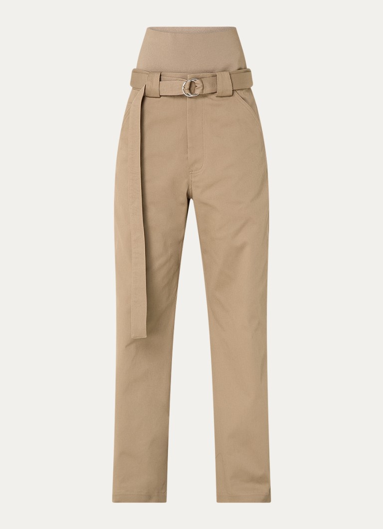 Alaïa High waist straight fit trousers with side pockets