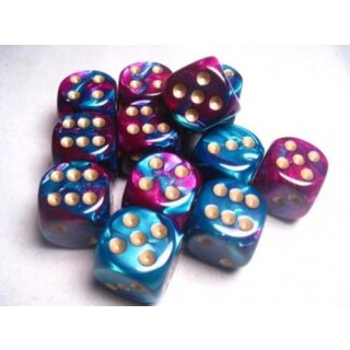 Purple-Teal with Gold 12xW6 16mm (Gemini)