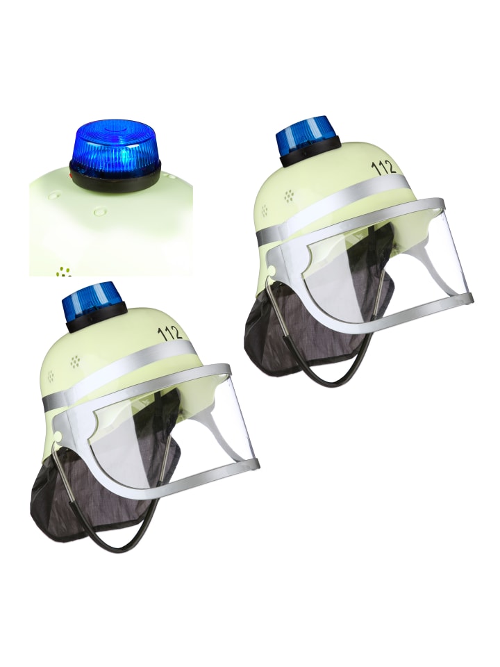 relaxdays 2x Kinder Feuerwehrhelm in Gelb günstig kaufen onesize