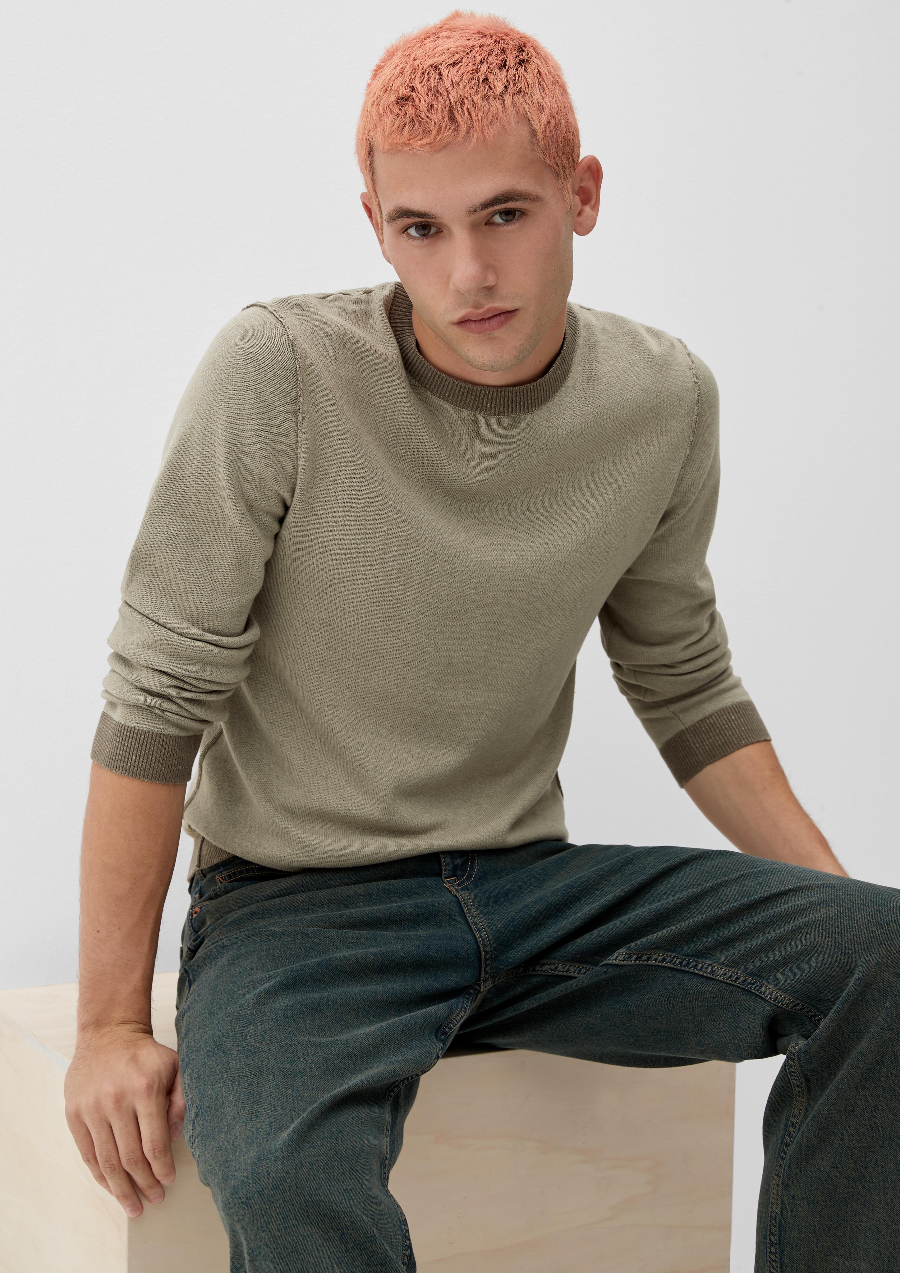 Feinstrickpullover mit auf Links-Optik  2118686-84W0