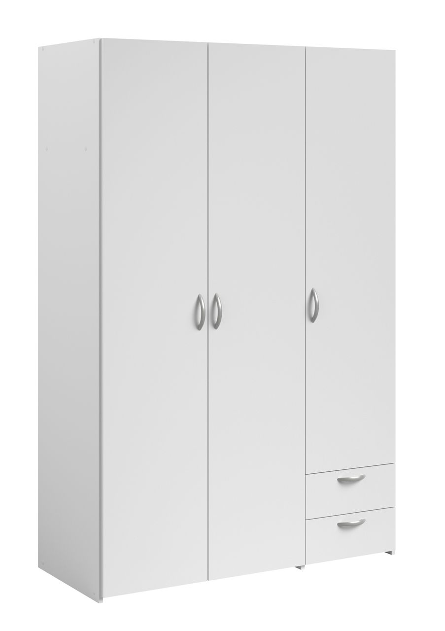 Parisot Kleiderschrank mit 2 Schubkästen - Daily, 3-trg., Weiss
