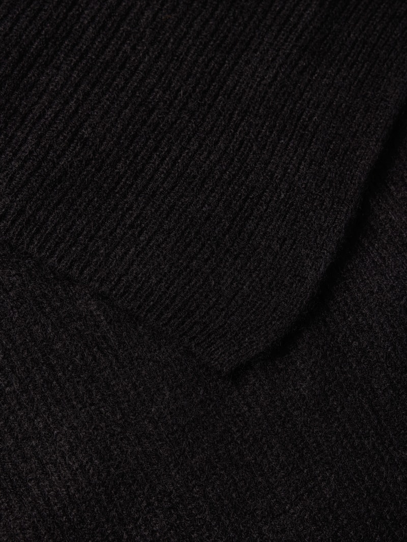 Schal aus Kaschmir in unifarbenem Design in schwarz