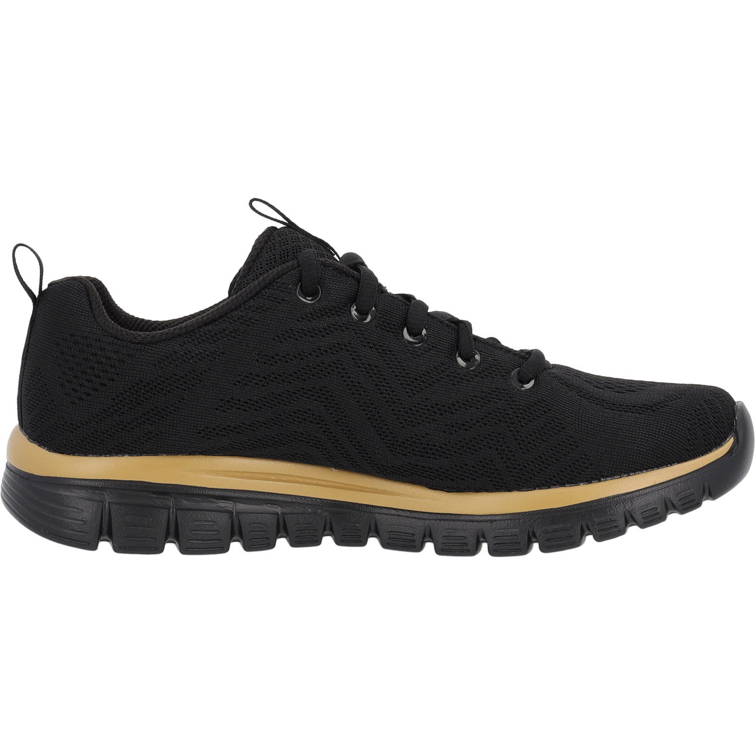 Skechers 12615, Sneakers Low, Damen, Schwarz (Black Rose Gold)