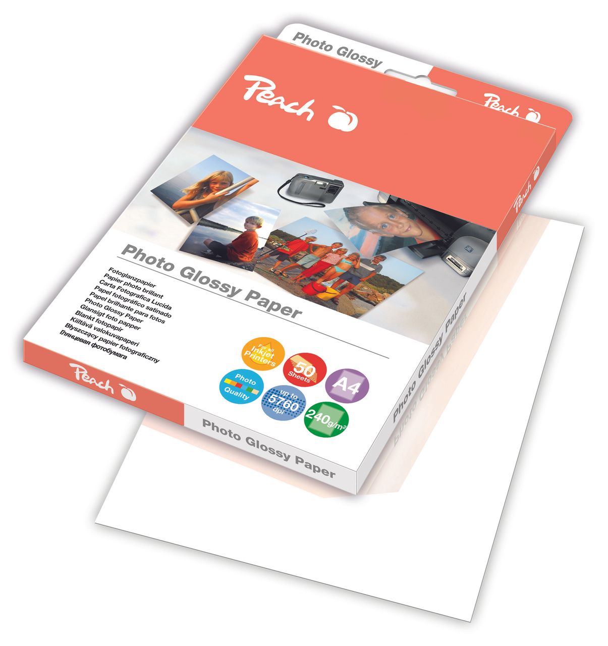 Peach Photo Glossy Papier A4 240 g/m2, 50 Blatt