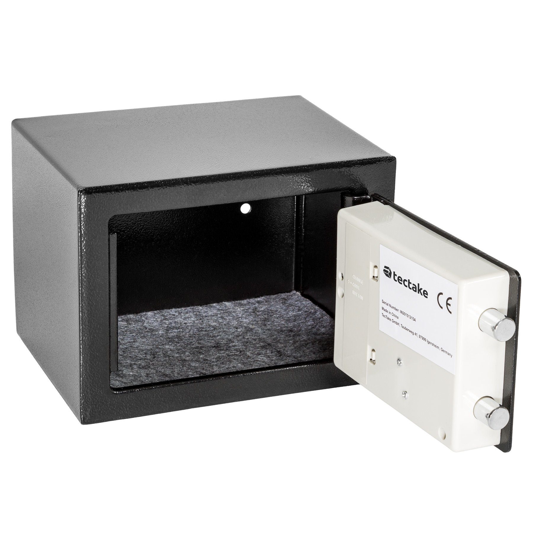 tectake Tresor Elektronischer Safe Tresor mit Schlüssel inkl., abschließbar
