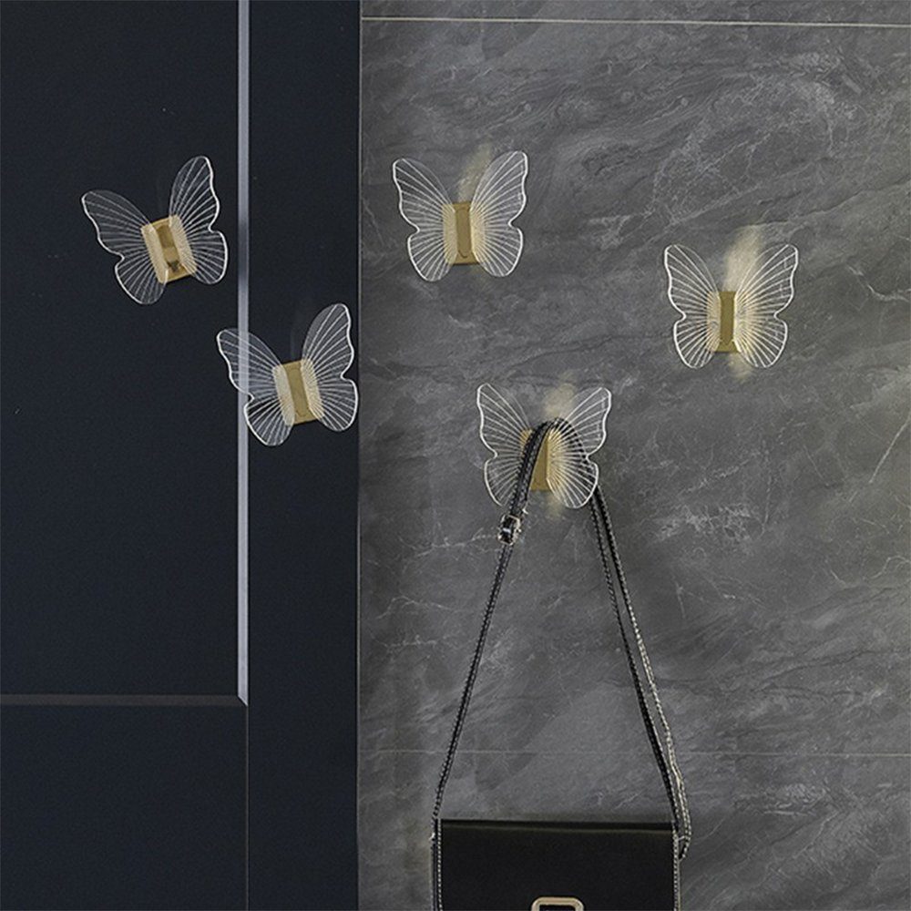 Zimtky Wandhaken Kleiderhaken Wandbehang Badezimmer Schmetterlingshaken Kleiderhaken
