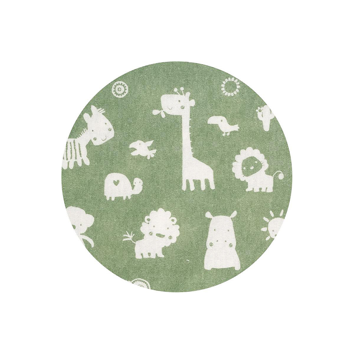 Schlummer-Carré Jersey Granite Animals