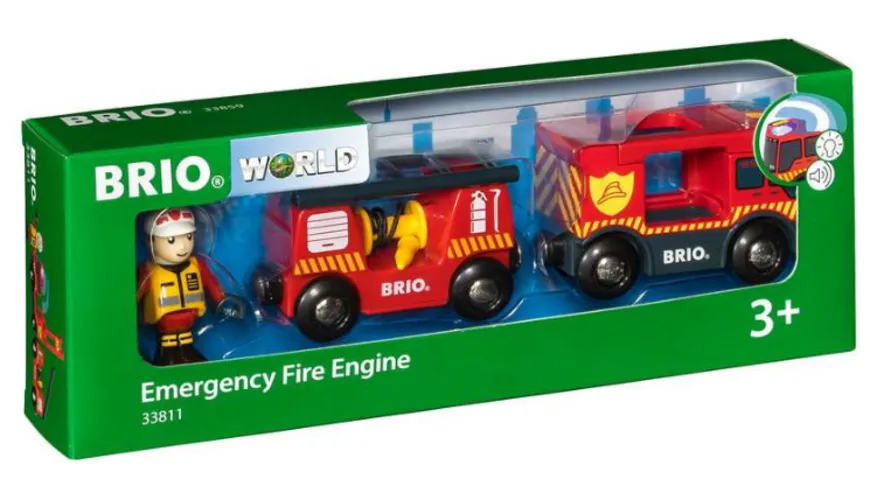 BRIO Bahn - Feuerwehr-Leiterfahrzeug mit Licht und Sound