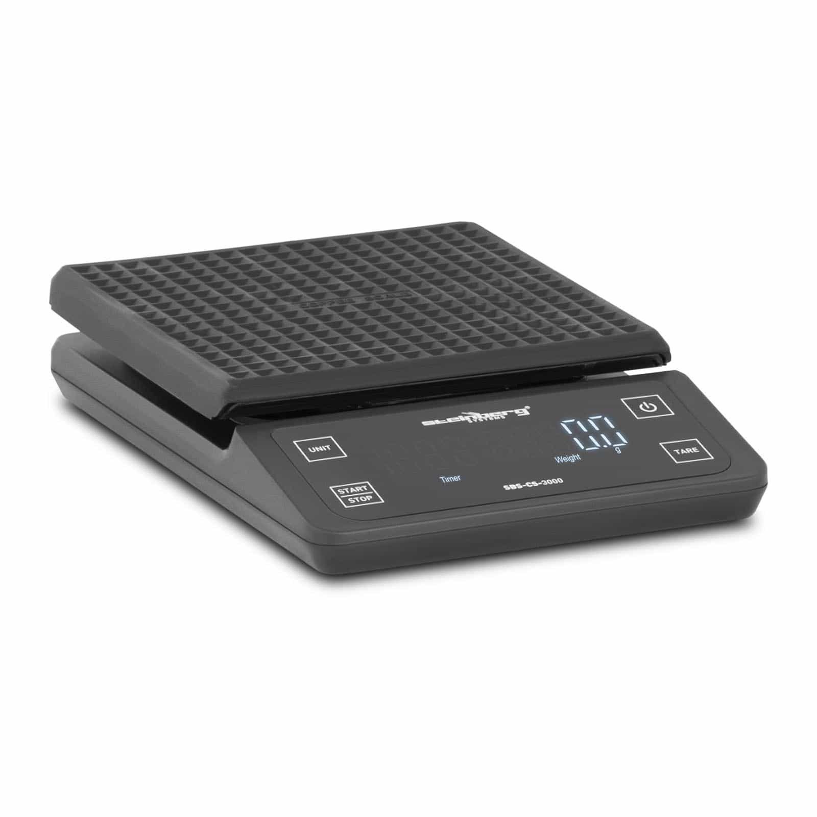 Steinberg Systems Küchenwaage Kaffeewaage Espresso-Waage Barista-Waage Kaffee-Waage 15x15 cm LCD 3