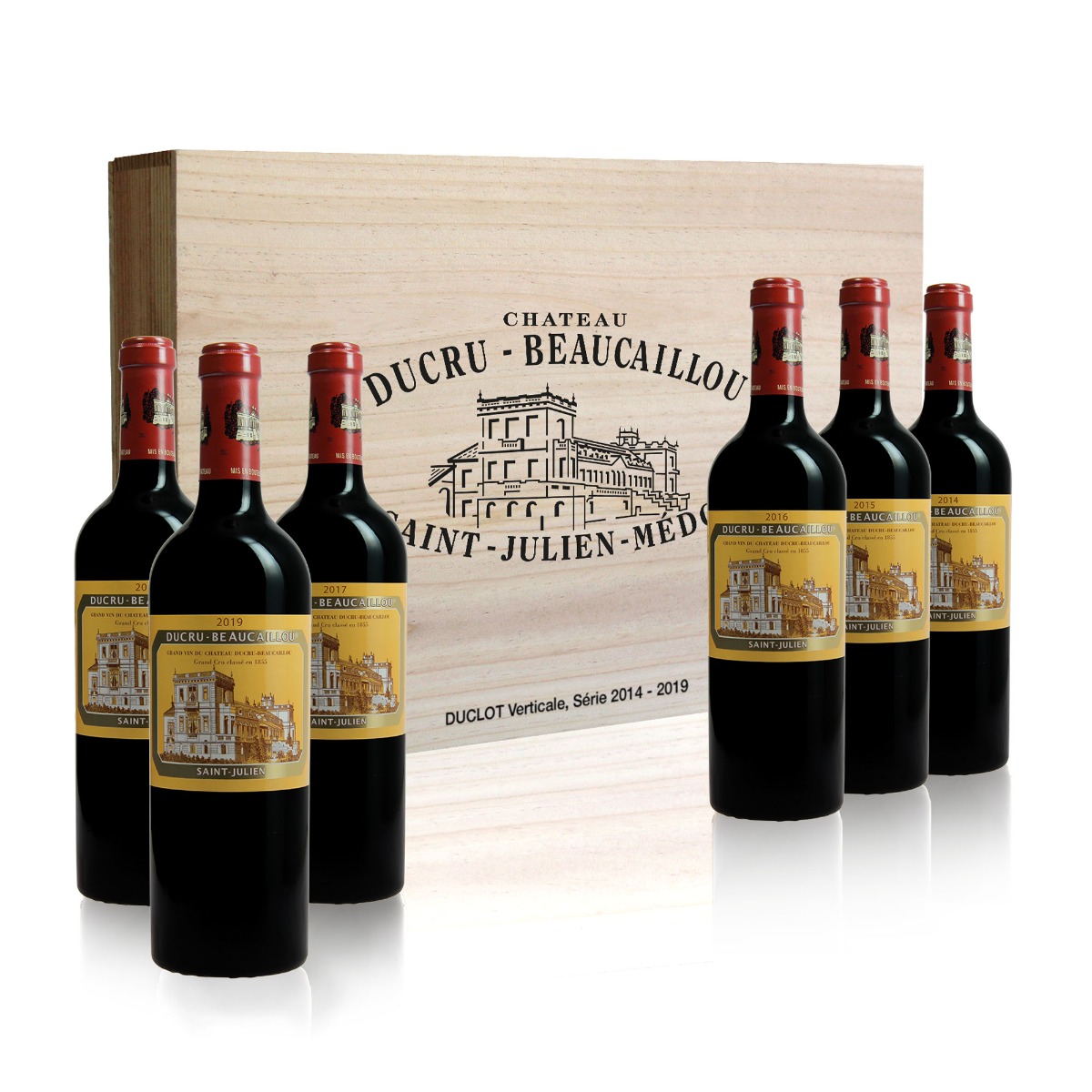 Bordeaux Caisse Duclot Verticale série 2014-2019 Château Ducru-Beaucaillou   2019