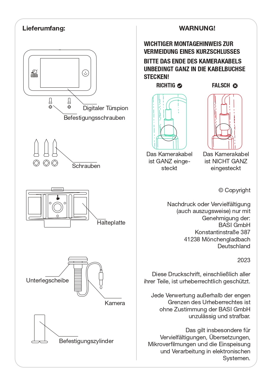 Basi TS 700 Digitaler Türspion