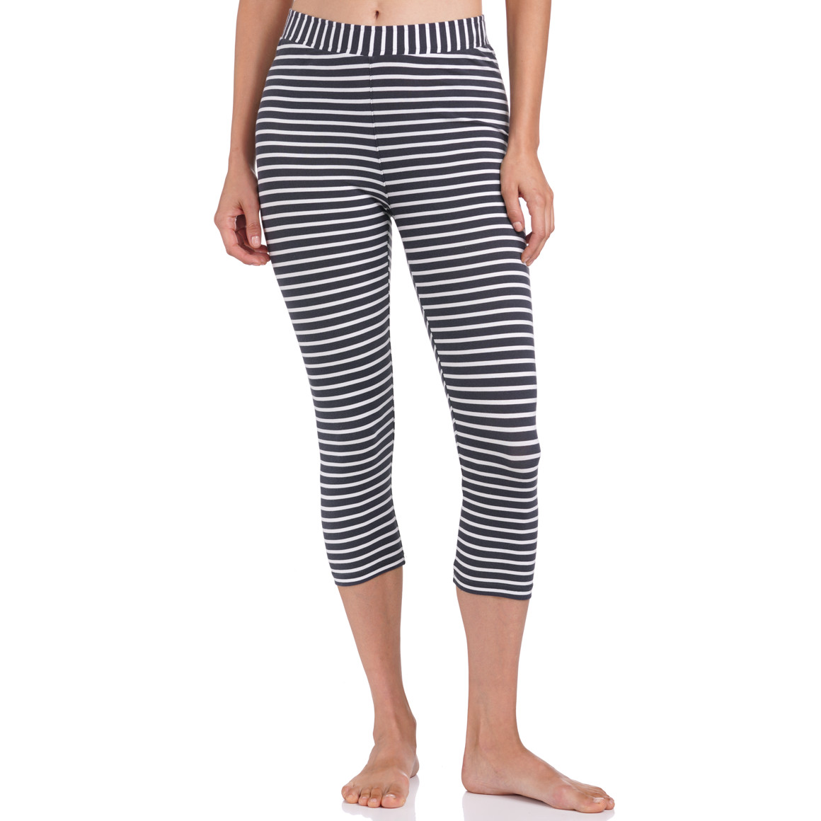 Damen 34-Schlafhose mit Streifen