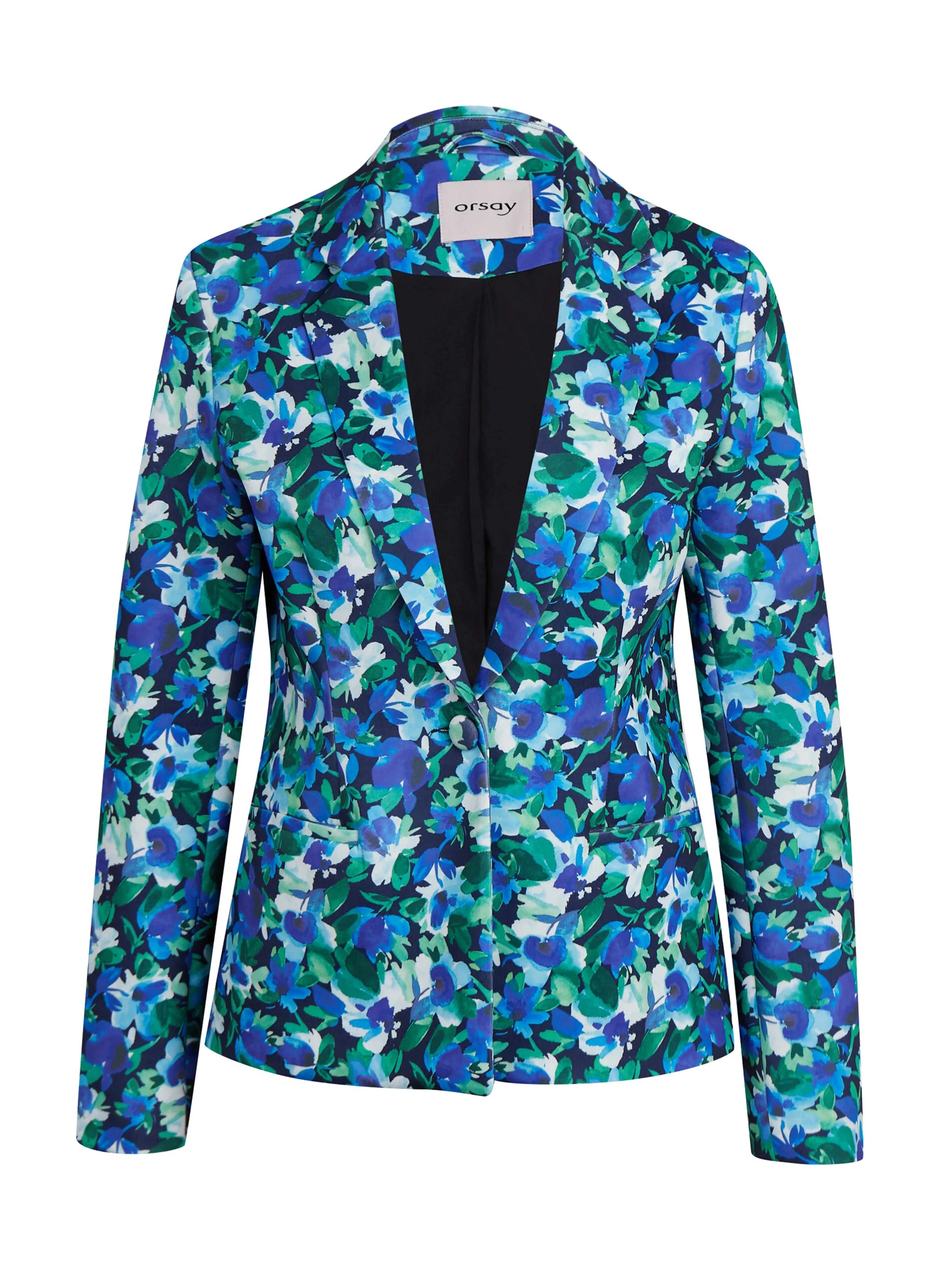 Grüne und blaue mit Blumenmuster Damenjacke ORSAY