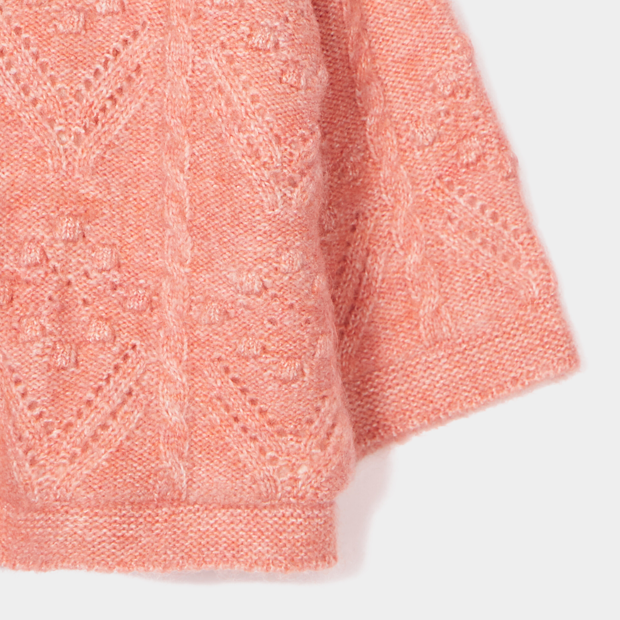 Gilet boutonné à capuche doublé Creeks rose saumon bébé fille | La Halle