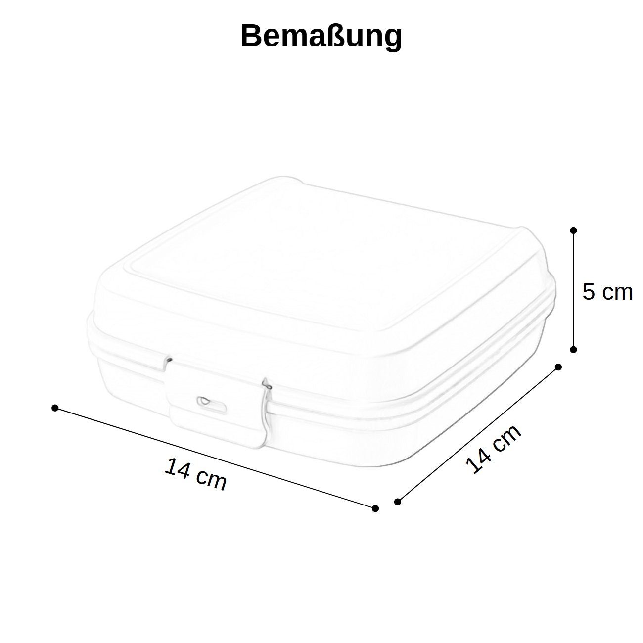 Engelland Lunchbox Brotdose mit Klickverschluss, Kunststoff (BPA-frei), (Vorteils-Set, 1-tlg., Ideal für Schule, Kindergarten und Arbeit), BPA frei, robuster Kunststoff, spülmaschinengeeignet
