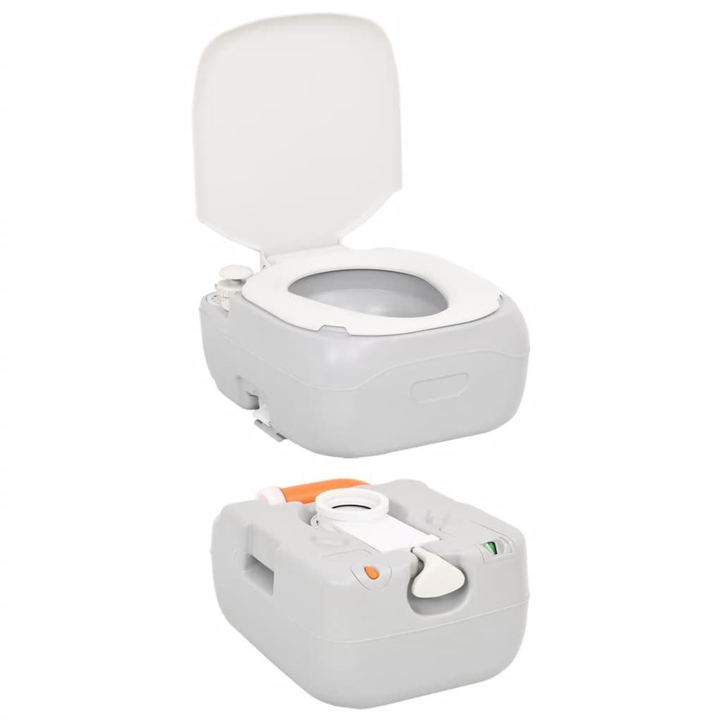 vidaXL Campingtoilette Tragbare Campingtoilette mit Waschbecken