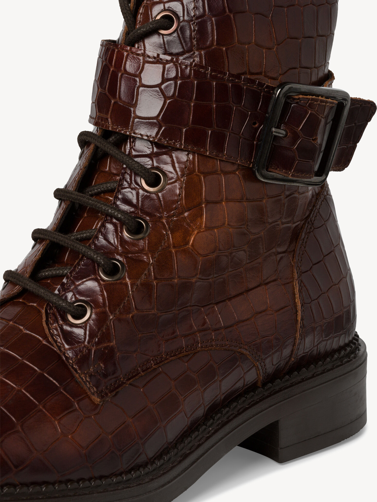 Bottine en cuir - marron