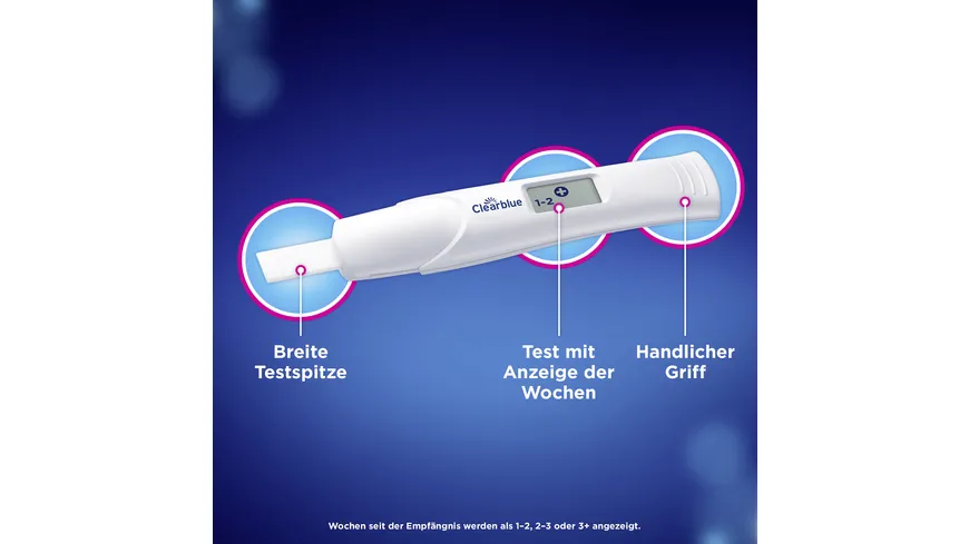 Clearblue Schwangerschaftstest Anzeige der Wochen DIGITAL