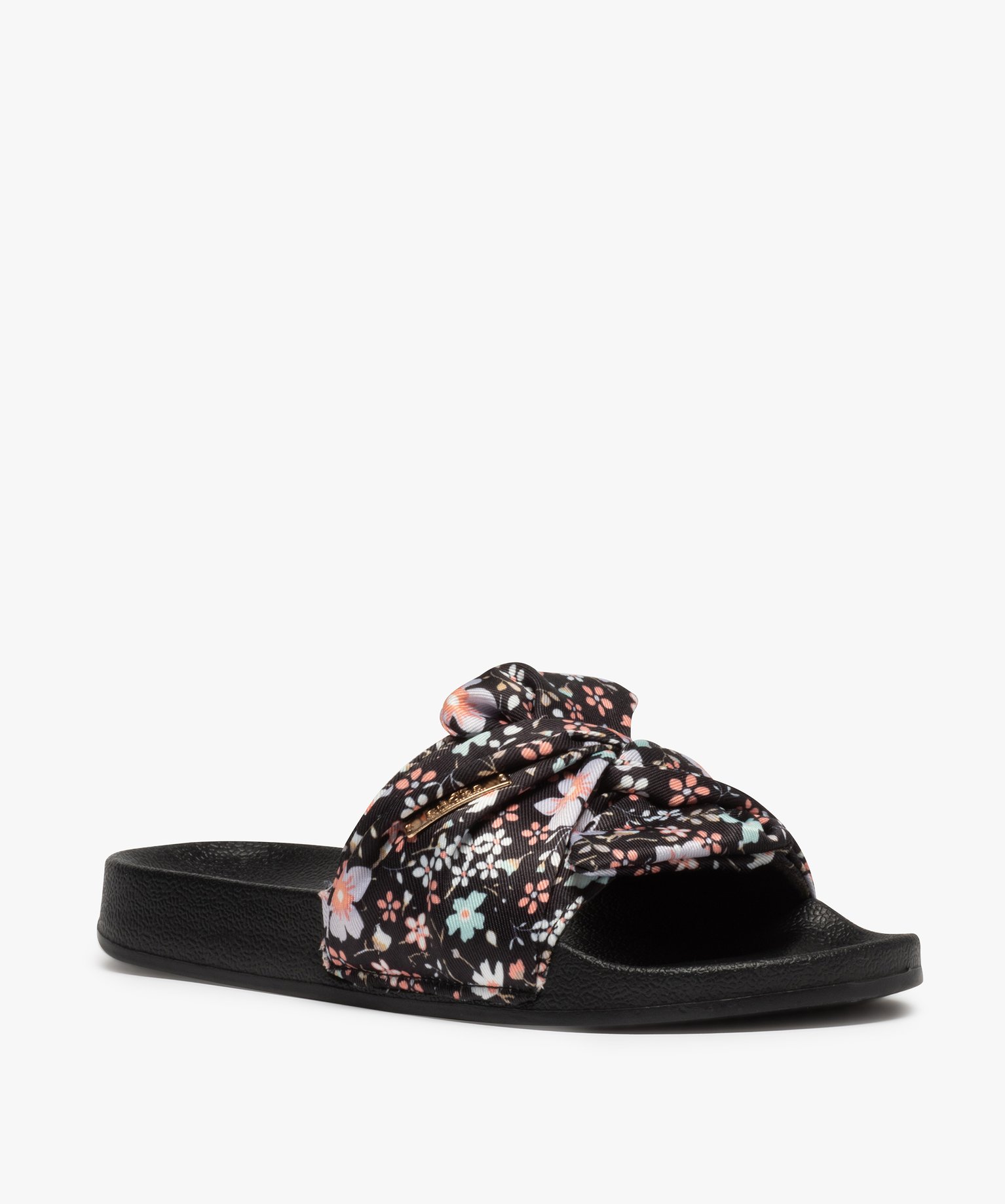 Mules de piscine femme dessus drapé – Shoes by LTDC noir | GEMO