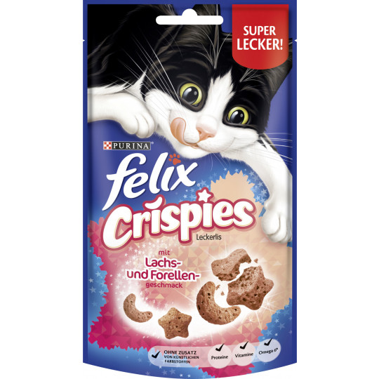 Felix Crispies Leckerlis mit Lachs- und Forellengeschmack 45G