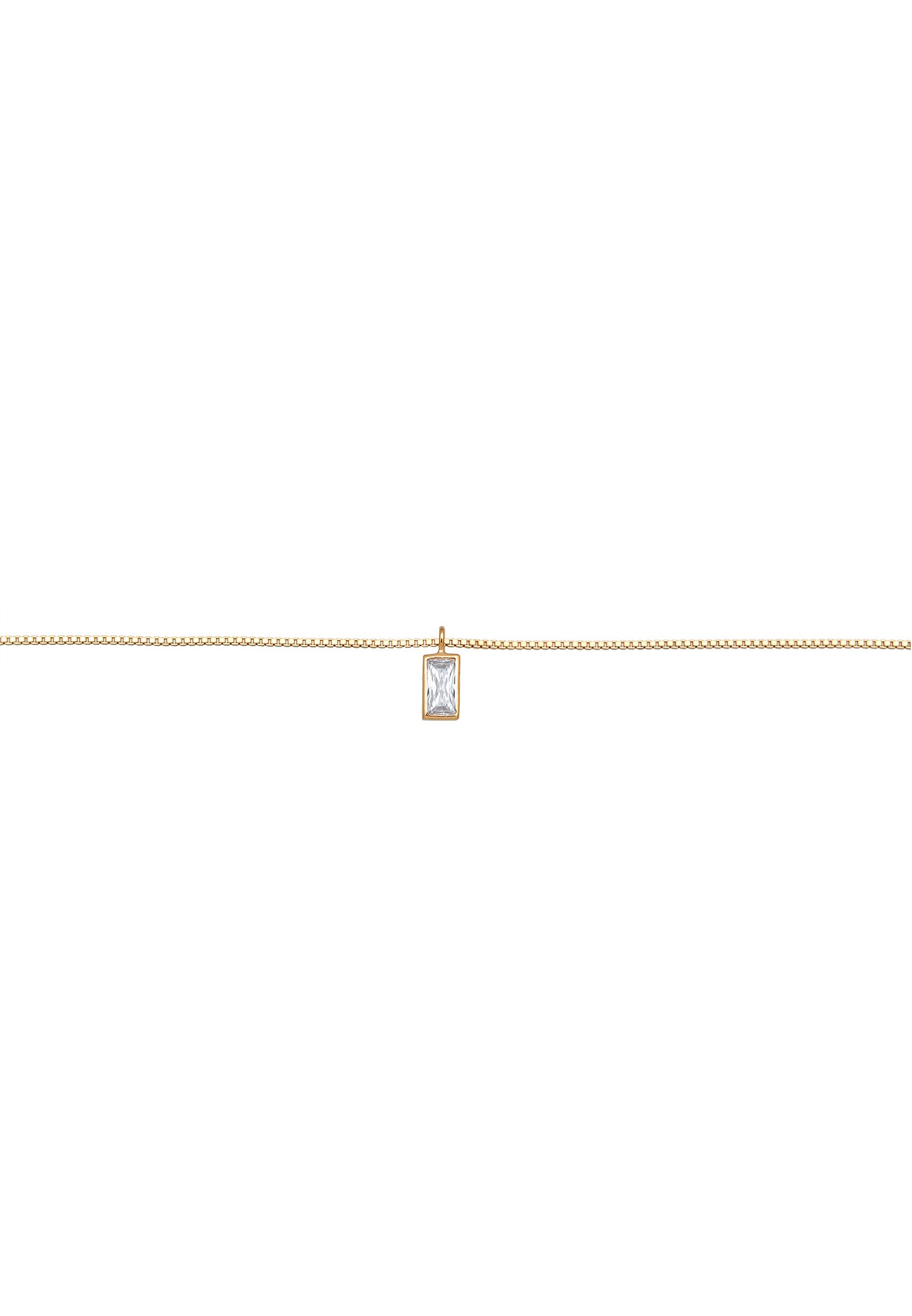 Elli Women's Basic Solitaire Pendant with Cubic Zirconia in 925 Sterling Silver Gold Plated