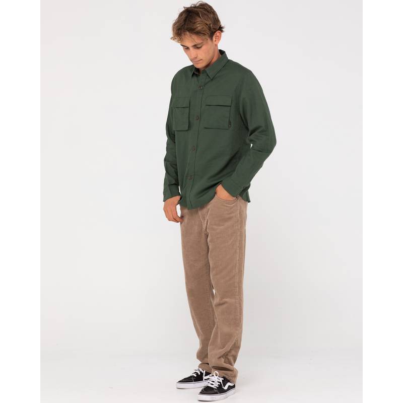 RUSTY LINEN WORKWEAR LONG SLEEVE SHIRT Langarmhemd Herren