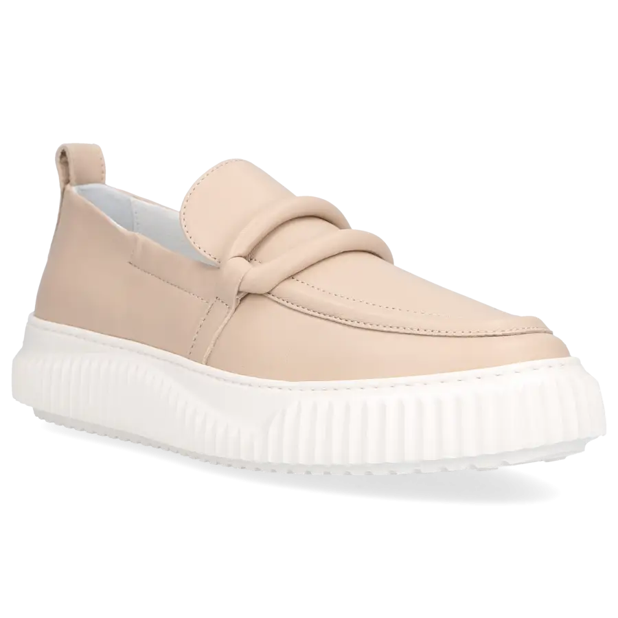 VOILE BLANCHE - Slip Ons CLAUDINE Nappaleder - beige