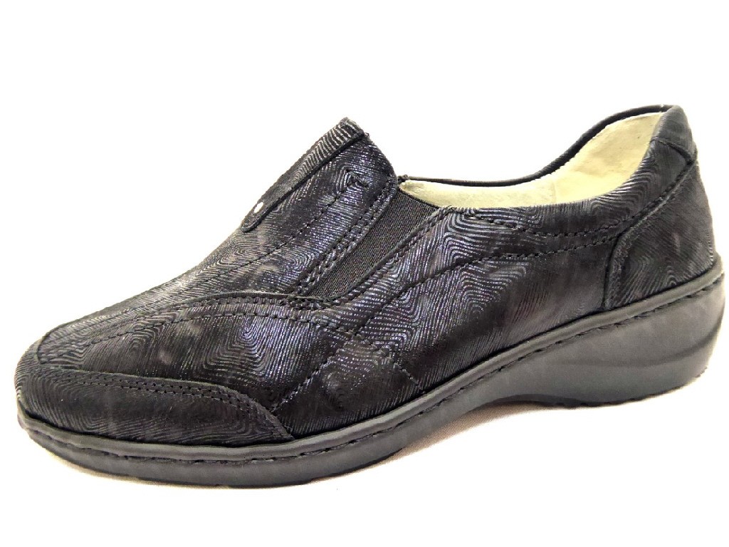 WALDLÄUFER Sportliche Slipper schwarz Kya