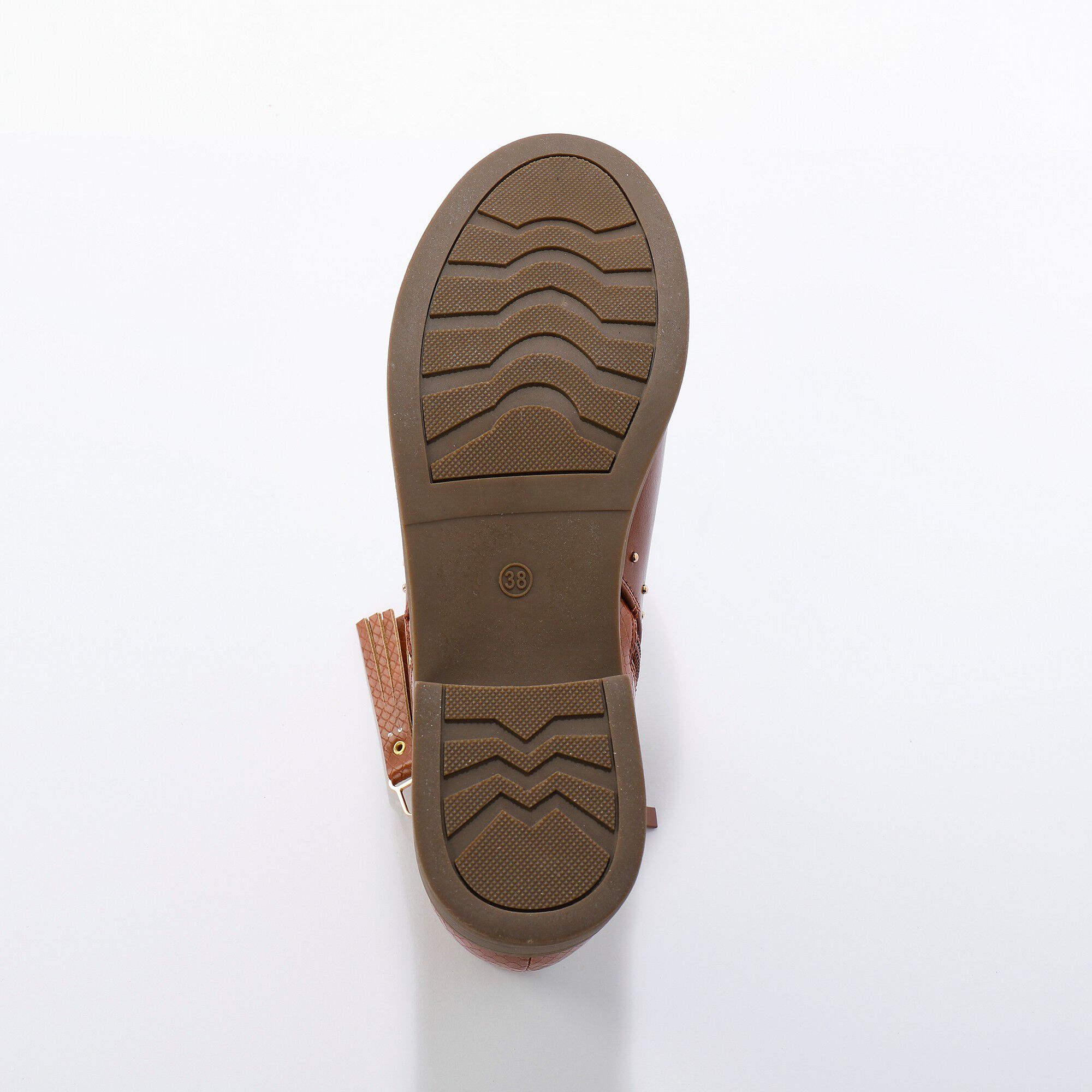 Boots bi-matière, zippées et cloutées
