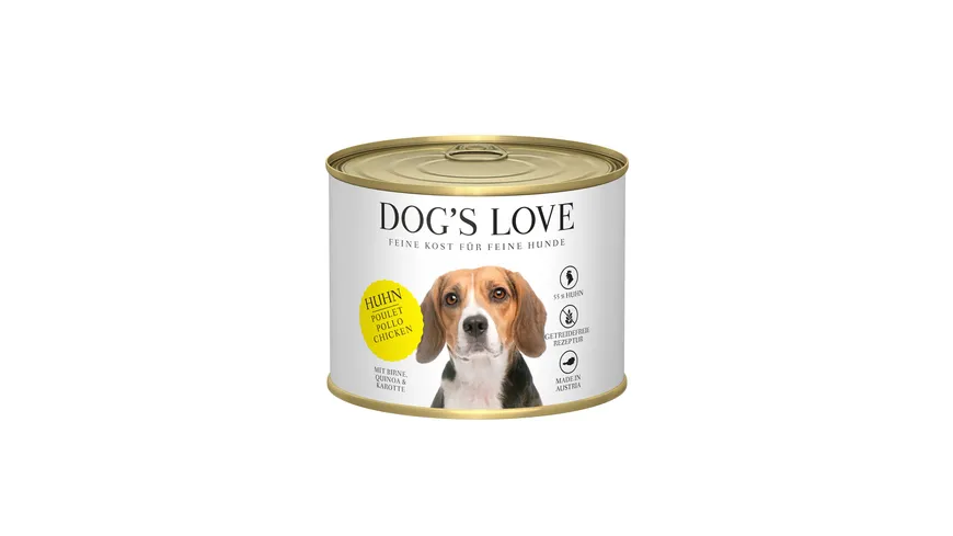 DOG'S LOVE Hundenassfutter Adult Huhn 200 g