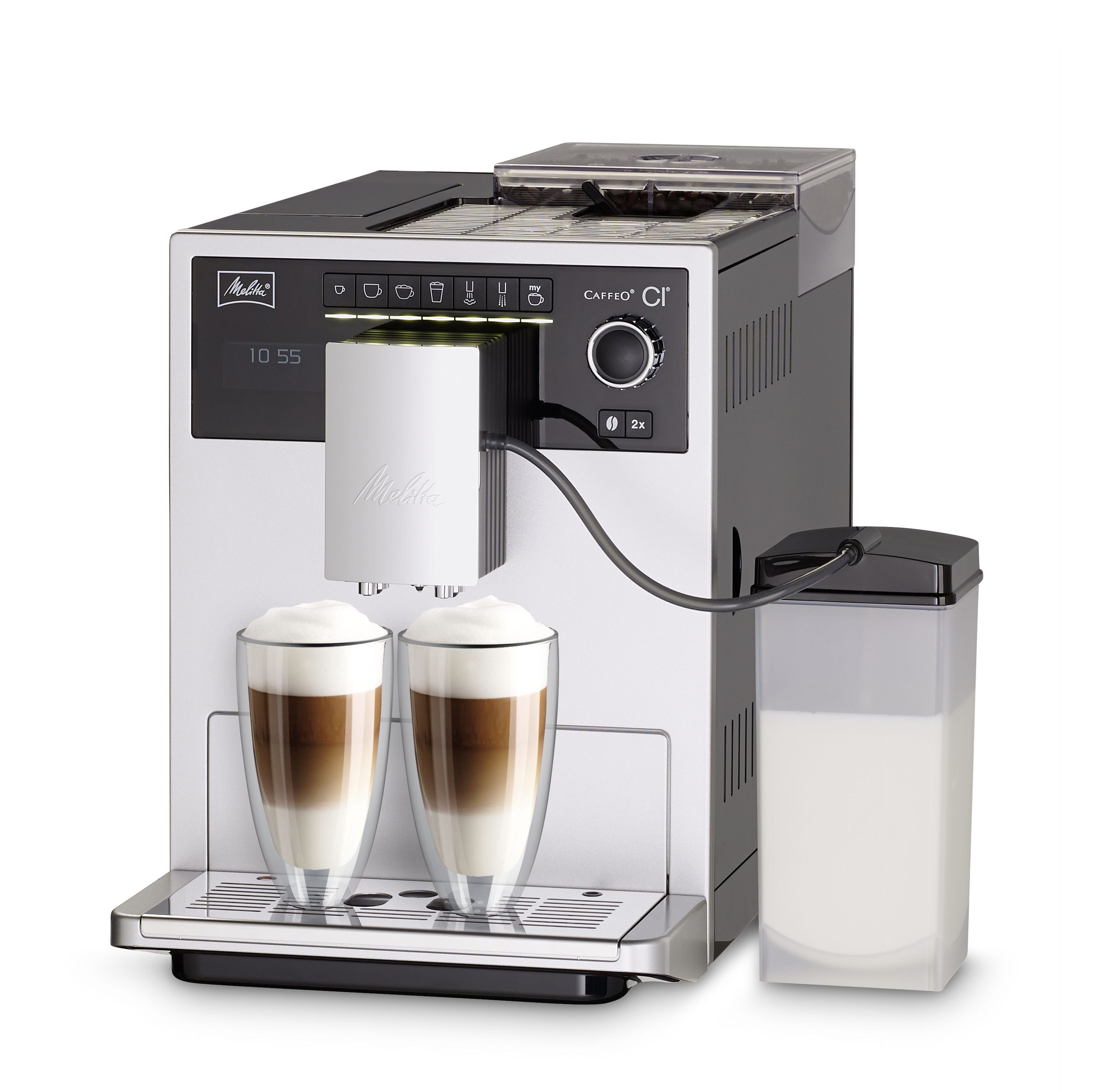 Melitta Kaffeevollautomat CI E970-101 Programmierbare Brühtemperatur Silber